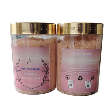Luxur’e Dead Sea & Epsom Salt Bath / Foot Soak – Mint Blossom (Sensitive Skin, 10 oz)