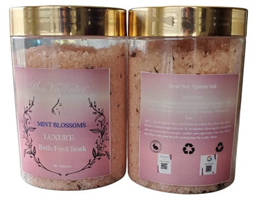 Luxur’e Dead Sea & Epsom Salt Bath / Foot Soak – Mint Blossom (Sensitive Skin, 10 oz)