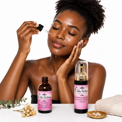 ShaNuWater Fountain of Youth Anti-Aging Bundle — Facial Serum & Luminous Renewal Silk Cream