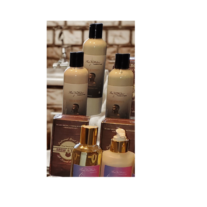 Lotions and accessories complete the Blackman's Grooming Essentials