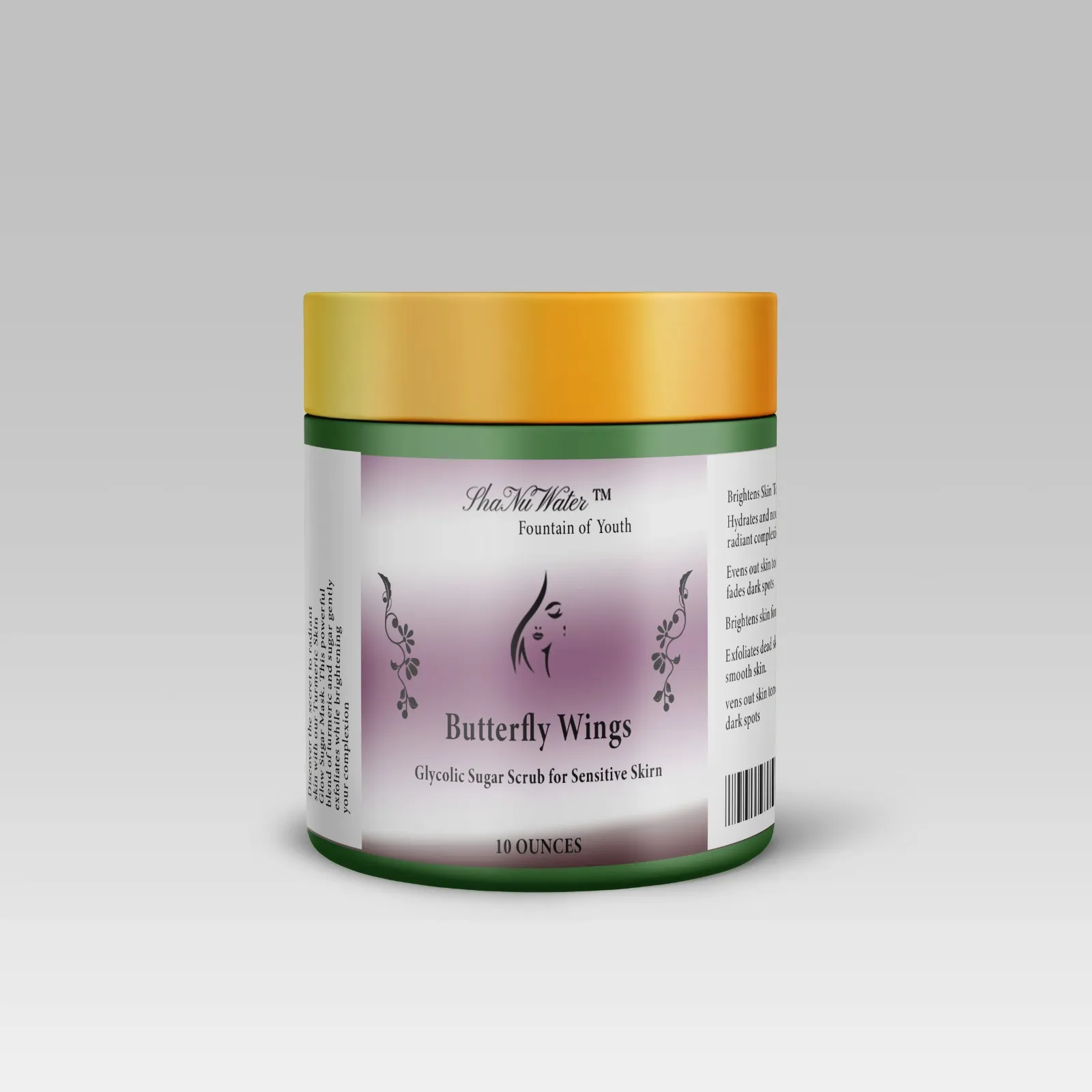 Glycolic Sugar Scrub for Sensitive Skin 10 - Ounce Mockup Glycolic Sugar Scrub for Sensitive Skin 10 - Ounce - Image 1